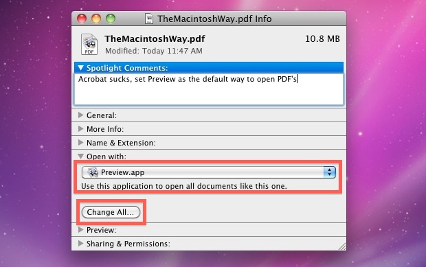 set default app for pdfs mac